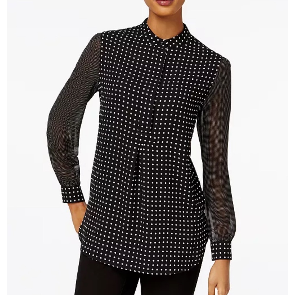 Anne Klein Polka Dot Blouse Beautiful BNWOT